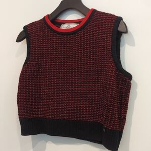 St. John Sport Red and Black Knit Top